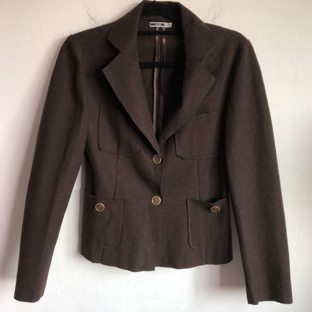 Habana Italy Brown Wool Felt Deconstructed Blazer